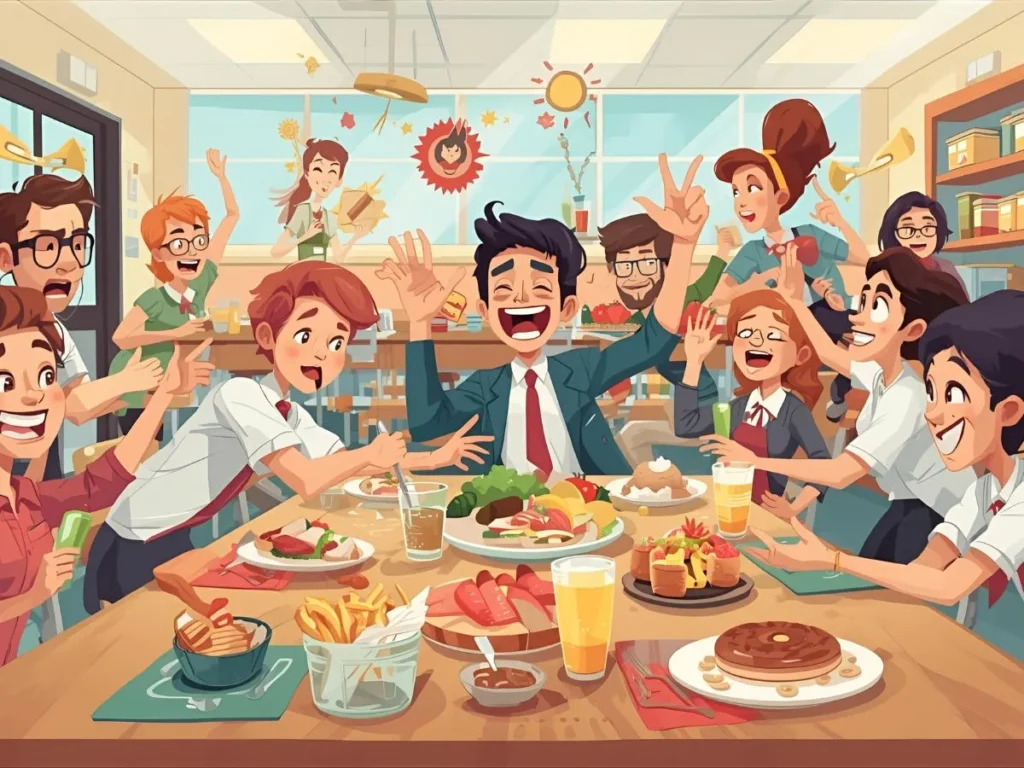 Student jokes 0ne liner about food & cafeteria