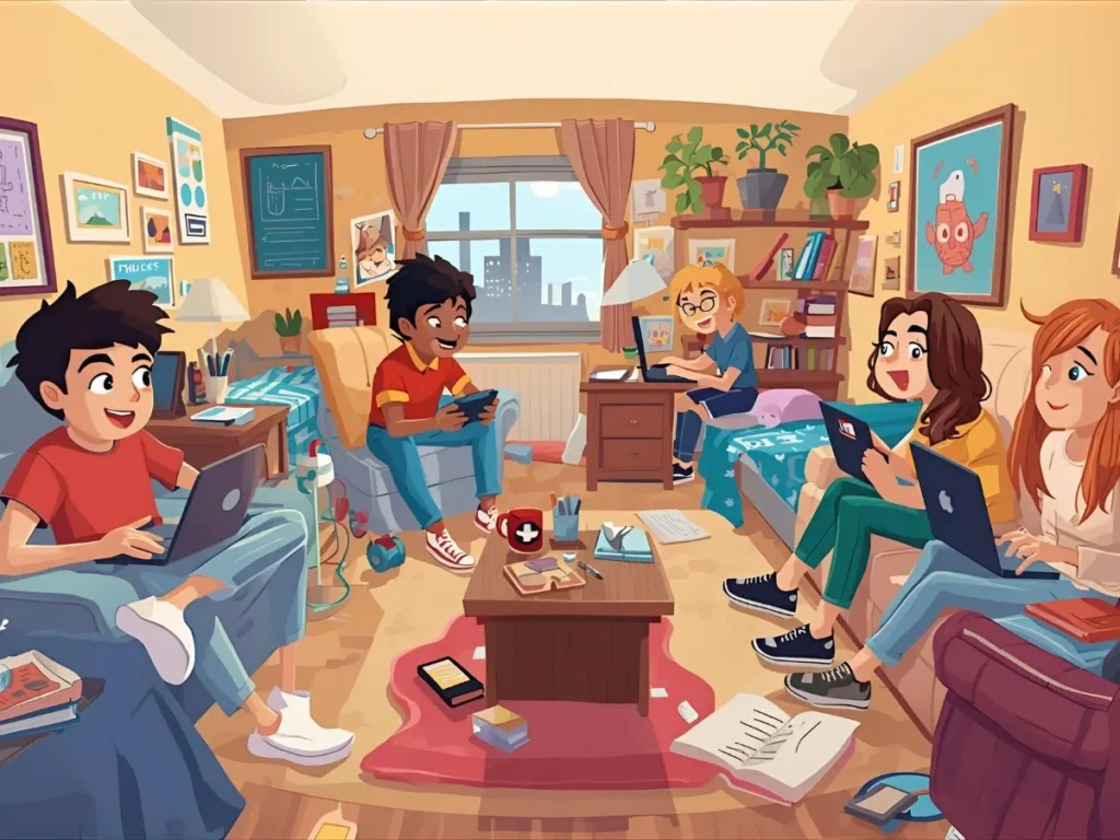 student jokes 0ne liner about student life & dorms