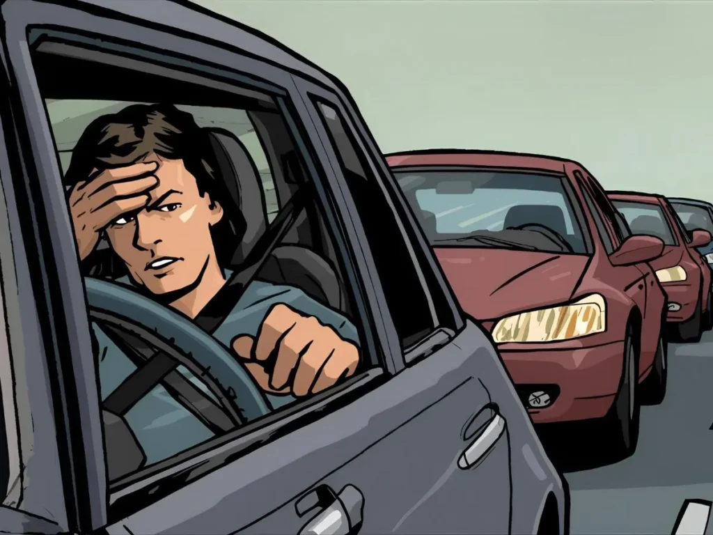 Sarcastic traffic jam jokes for frustrated drivers