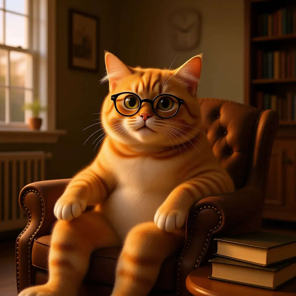 Senior Cat Wisdom Delivered with Style