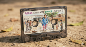 Modern mixtape concept showing cassette and digital music playlist elements explaining the mixtape meaning.