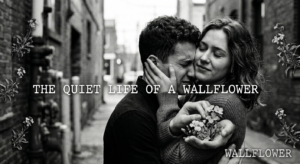 Wallflower meaning illustrated by a quiet person observing a social gathering from the sidelines.