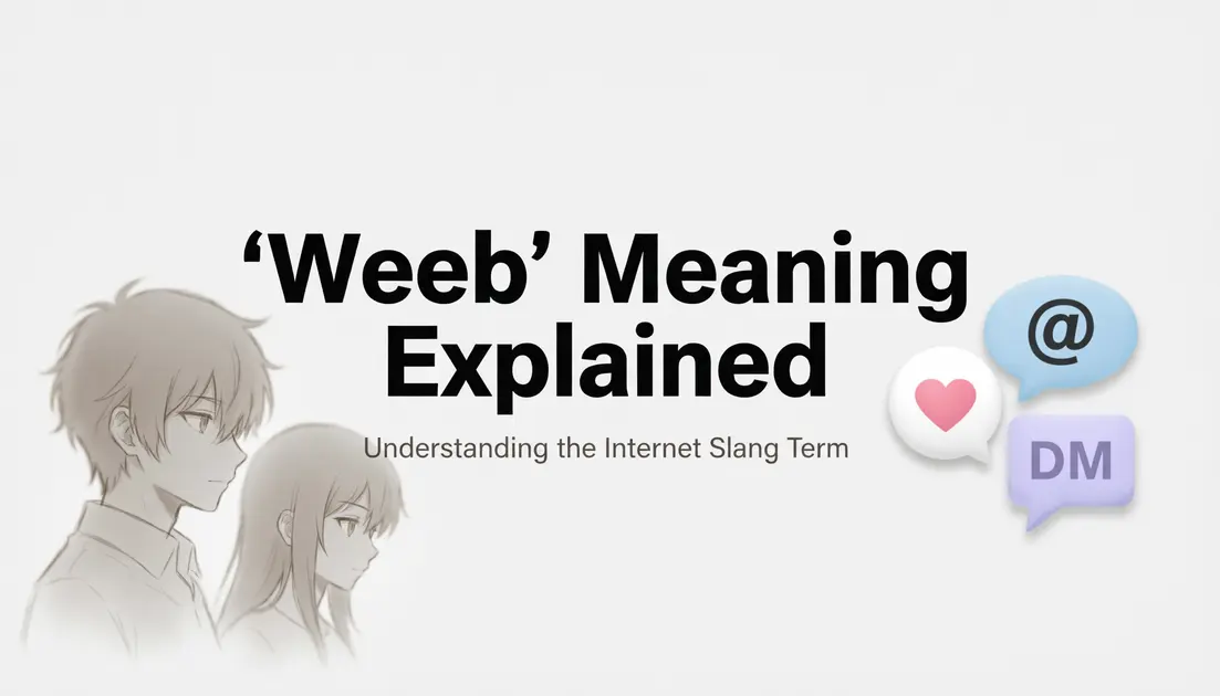 Weeb meaning explanation with anime fan concept illustration