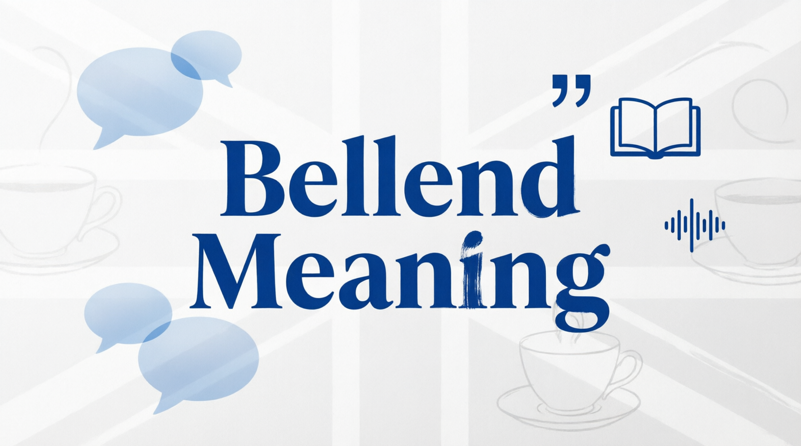 Illustration explaining the meaning and origin of the British slang word bellend.