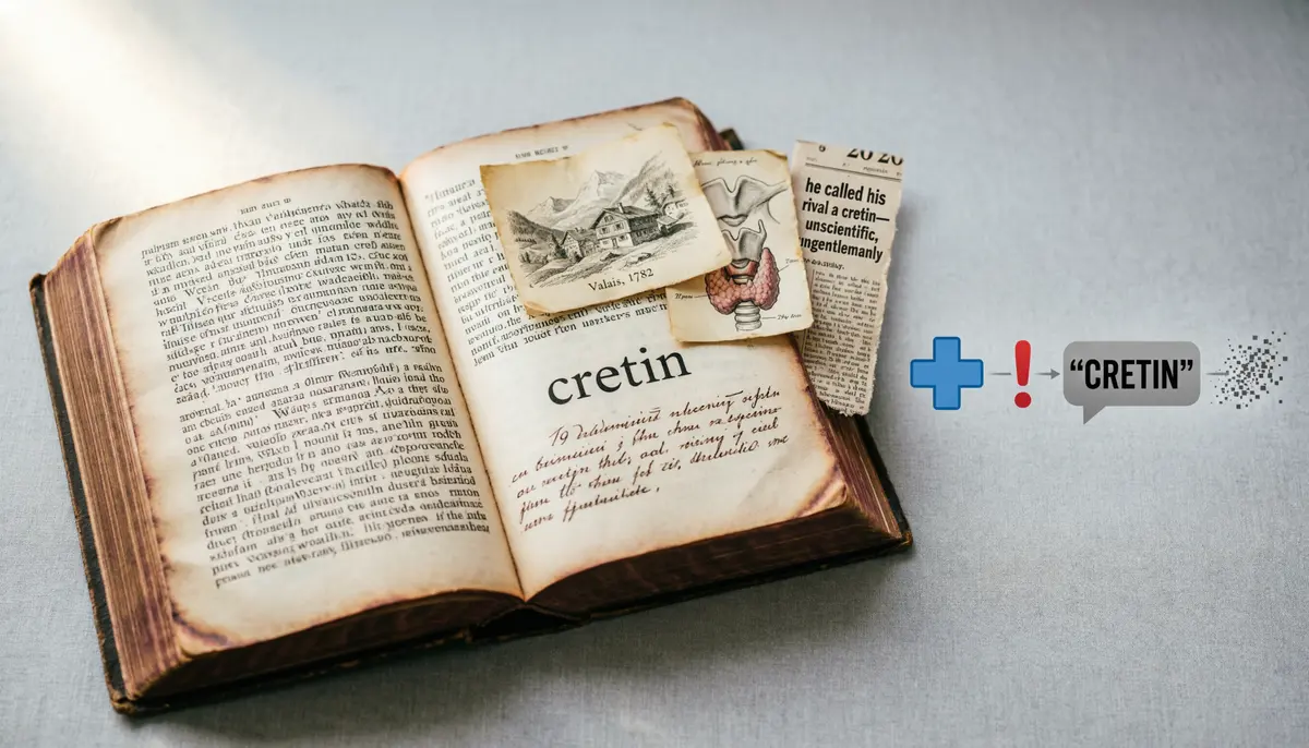 Cretin meaning showing the history and evolution of the English insult