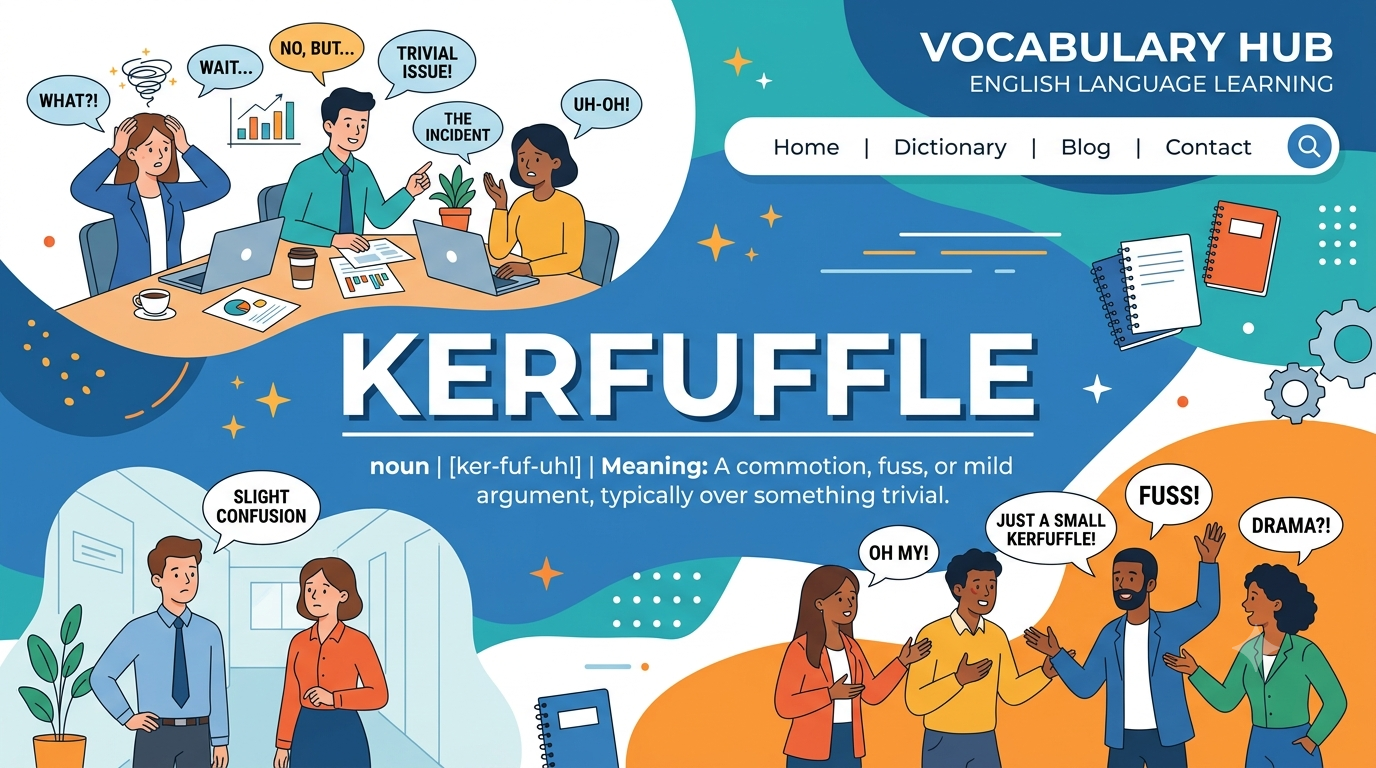 Kerfuffle meaning explained with examples, pronunciation, and usage guide